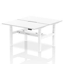 Load image into Gallery viewer, White and White 2 Person Stand Up Desk Adjustable
