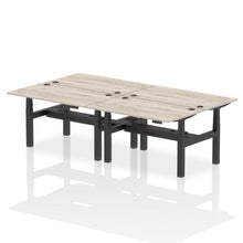 Load image into Gallery viewer, Black and Beech 4 Person Electric Desk
