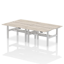 Load image into Gallery viewer, Silver and Beech 4 Person Electric Desk
