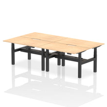 Load image into Gallery viewer, Black and Maple 4 Person Standing Office Desk
