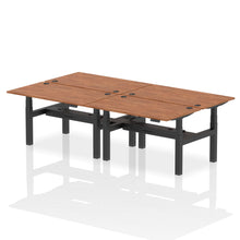 Load image into Gallery viewer, Black and Maple 4 Person Electric Desk
