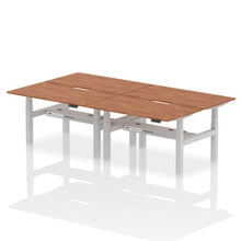 Load image into Gallery viewer, Silver and Walnut 4 Person Standing Office Desk
