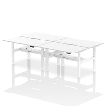 Load image into Gallery viewer, White and White 4 Person Standing Office Desk
