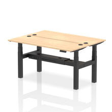 Load image into Gallery viewer, Black and Beech 2 Person Sit Standing Desk
