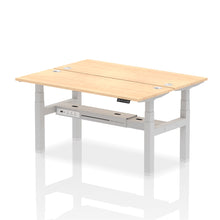Load image into Gallery viewer, Silver and Beech 2 Person Sit Standing Desk

