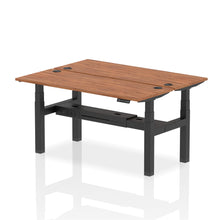Load image into Gallery viewer, Black and Grey Oak 2 Person Sit Standing Desk
