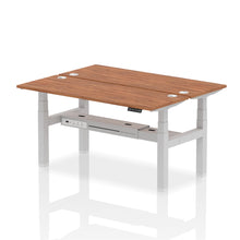 Load image into Gallery viewer, Silver and Grey Oak 2 Person Sit Standing Desk
