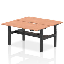 Load image into Gallery viewer, Black and Beech 2 Person Sitting to Standing Desks
