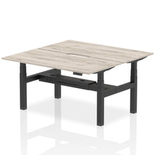 Load image into Gallery viewer, Black and Grey Oak 2 Person Sitting to Standing Desks
