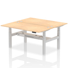 Load image into Gallery viewer, Silver and Beech Seated Standing Desk

