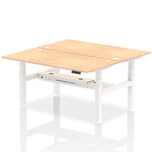 Load image into Gallery viewer, White and Beech Seated Standing Desk
