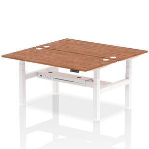 White and Grey Oak Seated Standing Desk
