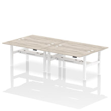 Load image into Gallery viewer, White and White 4 Person Electric Desk
