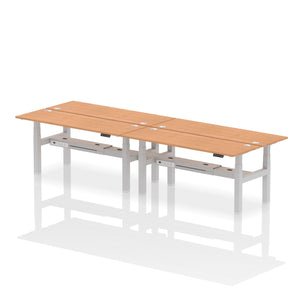 Silver and Beech Sit and Stand Up Desk