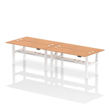 Load image into Gallery viewer, White and Beech Sit and Stand Up Desk
