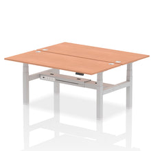 Load image into Gallery viewer, Silver and Oak Seated Standing Desk
