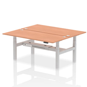Silver and Oak Seated Standing Desk
