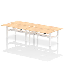 Load image into Gallery viewer, White and White 4 Person Stand Sit Desk
