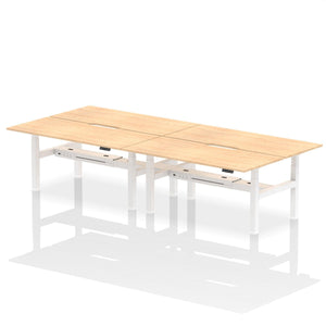 Air 4 Person Scalloped Standing Desk