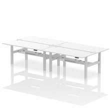 Load image into Gallery viewer, Silver and Grey Oak 4 Person Stand Up Desks
