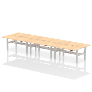 Air 6 Person Scalloped Standing Desk