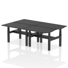 Load image into Gallery viewer, Black and Maple 4 Person Stand Up Desks
