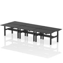 Load image into Gallery viewer, Black and Oak 6 Person Riser Desk

