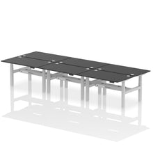 Load image into Gallery viewer, Silver and Oak 6 Person Riser Desk

