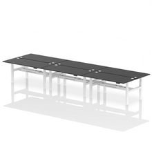 Load image into Gallery viewer, White and White 6 Person Riser Desk
