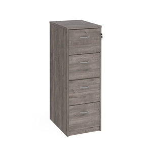 Grey Oak 4 Drawer Filing Cabinet
