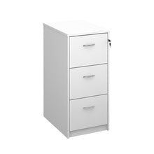 Load image into Gallery viewer, White 3 Drawer Filing Cabinet
