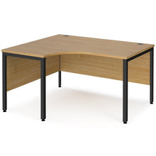 Load image into Gallery viewer, Left Hand Oak Corner Desk with Black Legs
