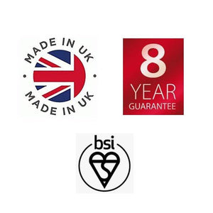 Corner Desk Warranty and BSI accreditations 