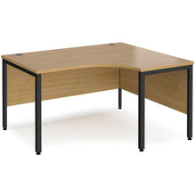 Load image into Gallery viewer, Oak Corner Desk with Black Legs
