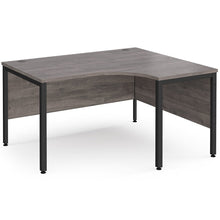 Load image into Gallery viewer, RH Grey Oak Corner Desk with Black Leg

