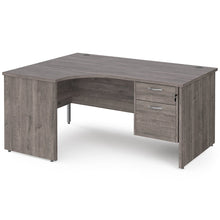 Load image into Gallery viewer, Grey Oak LH L Shaped Computer Desk with Drawers
