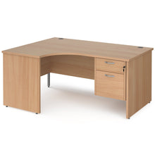 Load image into Gallery viewer, Left Hand Beech L Shaped Desk with Storage

