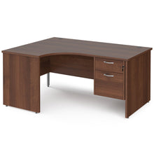 Load image into Gallery viewer, Left Hand Walnut L Shaped Desk with Drawers

