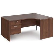 Load image into Gallery viewer, Right Hand Walnut Corner Computer Desk
