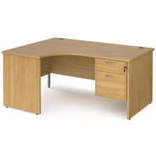 Load image into Gallery viewer, Left Hand Oak L Shaped Computer Desk
