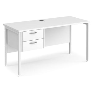 Maestro Study Desk with Storage White & White 