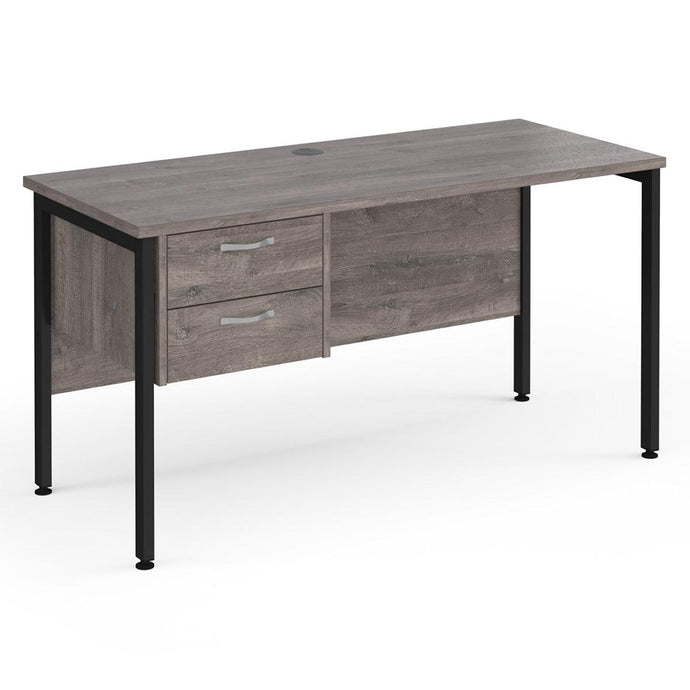 Maestro Study Desk with Storage Grey Oak 