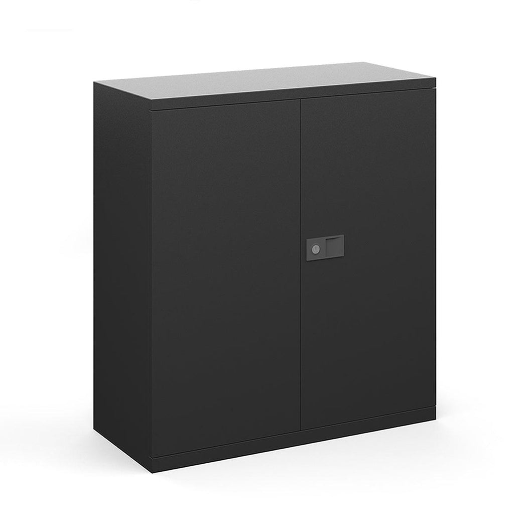 Black Metal Office Cupboard 1000mm
