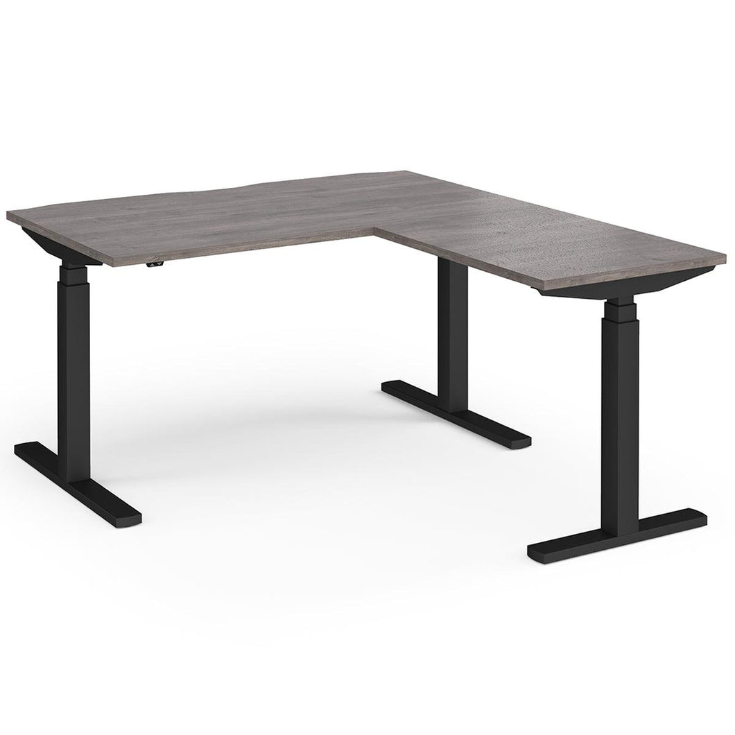 Sit Stand Electric L Shaped Desk 