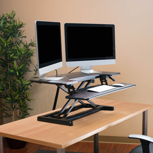 Sora Height Adjustable Sit-Stand Workstation for Desks - Fenstone®