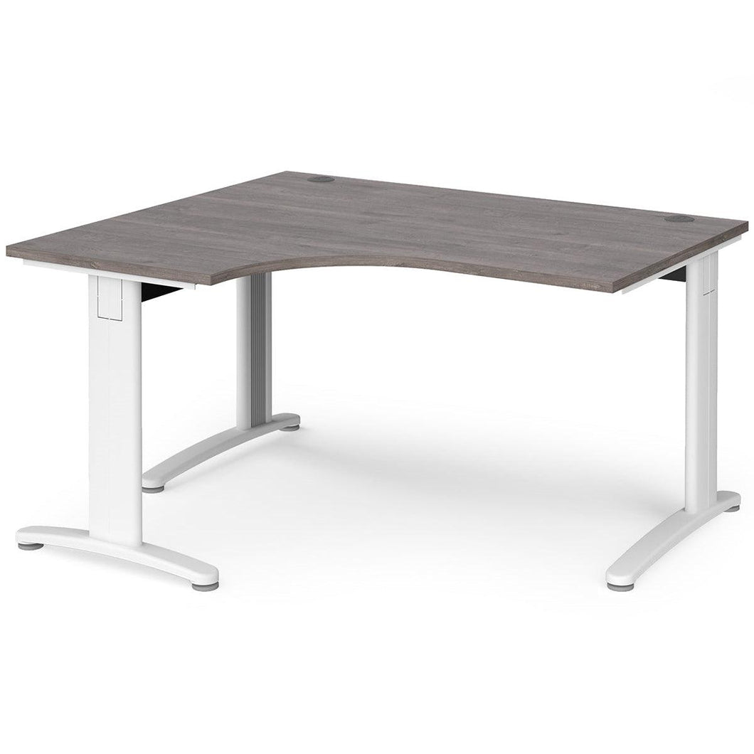 Trello Left Hand Grey Oak Corner Desk