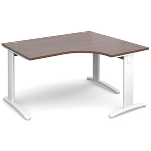 Trello Walnut Cable Managed Corner Desk 